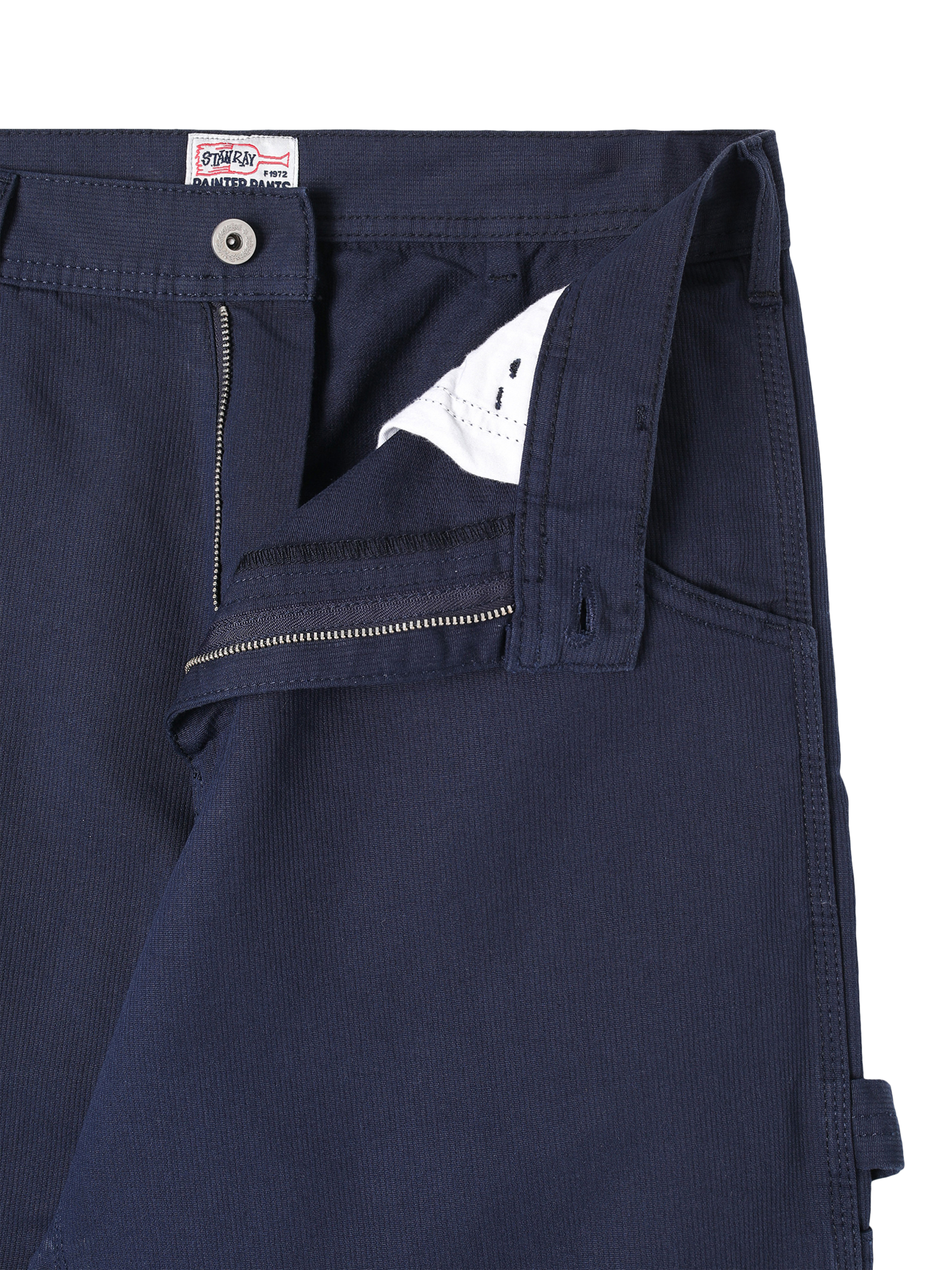 Product image 3 of 5, which shows Stan Ray Big Job Painter Trousers, Navy Bedford, 38R