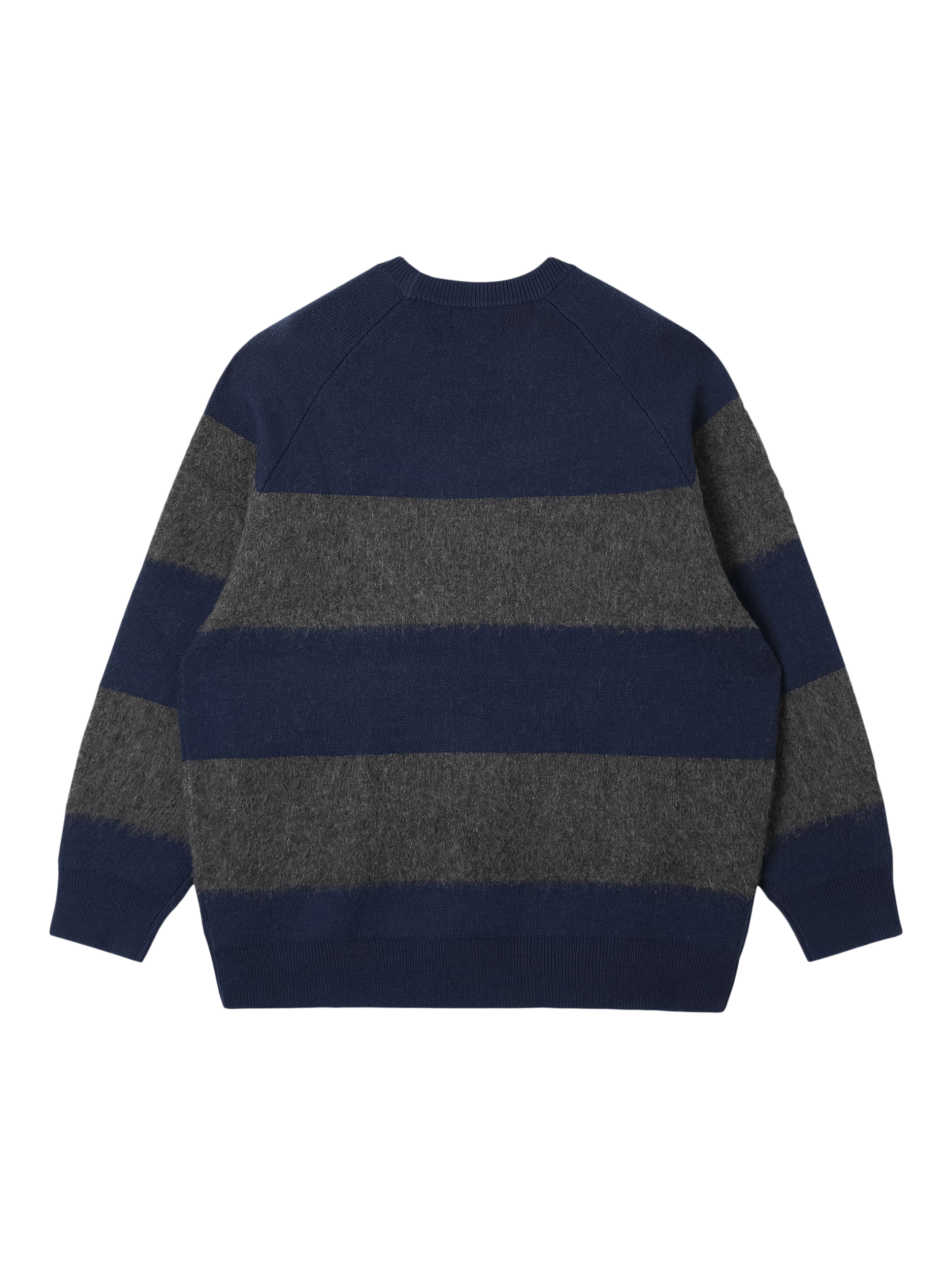 Product image 2 of 5, which shows Stan Ray Striped Brushed Wool Blend Knit Jumper, Navy, XL