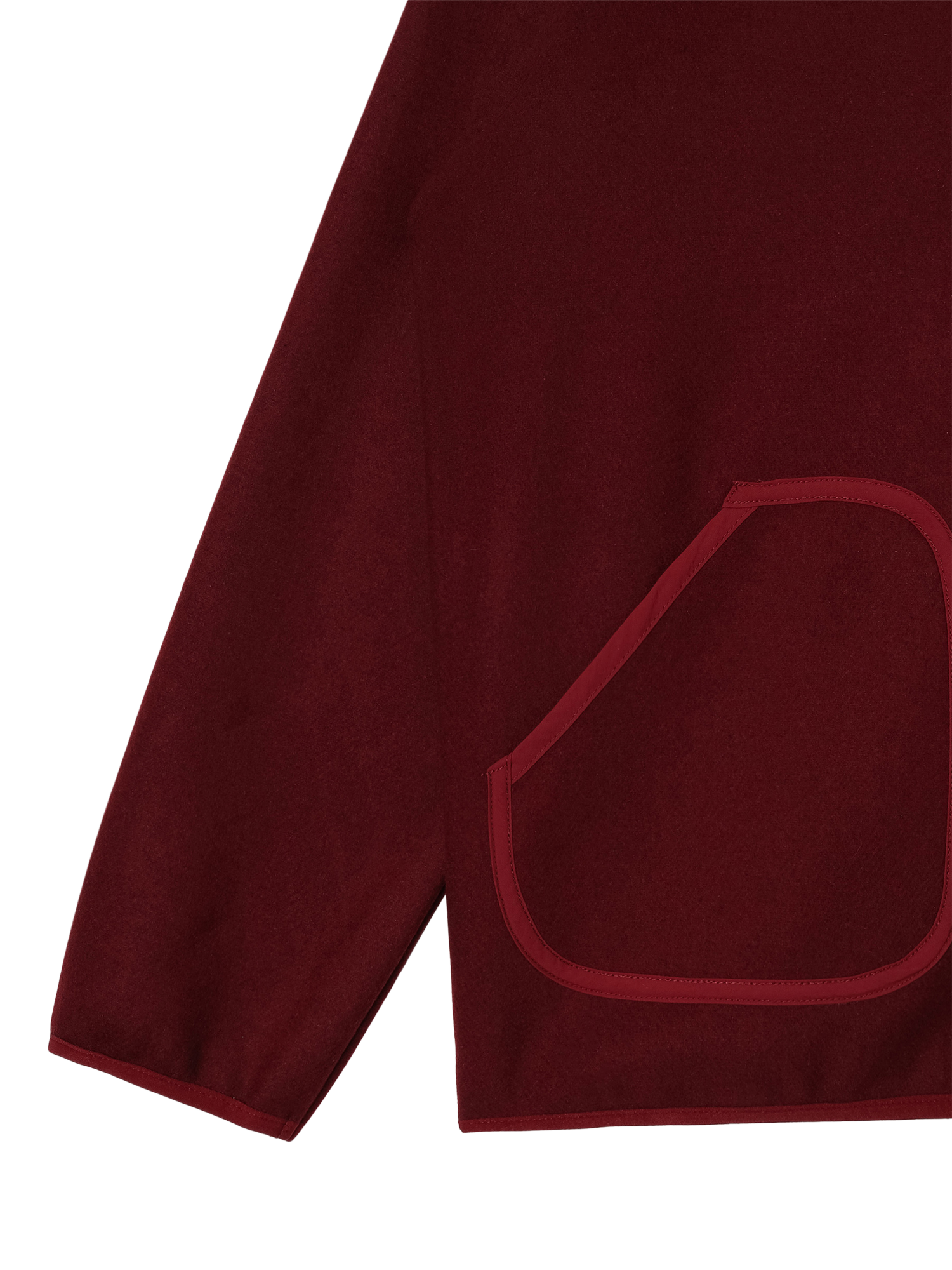 Product image 4 of 5, which shows Stan Ray Wool Blend Fleece Jacket, Dark Red, L