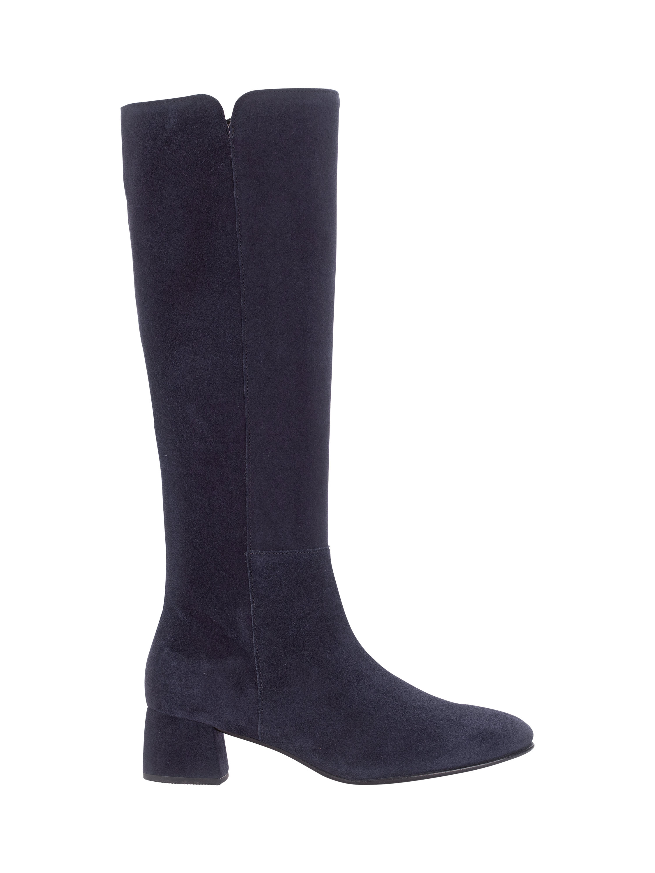 Gabor Ashby Suede Medium Calf Boots, Navy