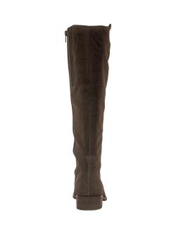 Gabor Brook Suede Knee High Boots, Brown - view 2, Brown