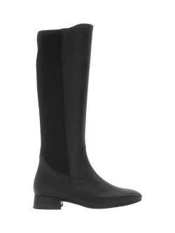 Gabor Dudley Wide Fit Leather Knee High Boots, Black, Black