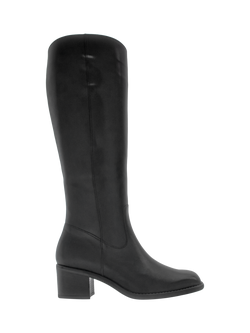 Gabor Eastwick Wide Fit Leather Knee High Boots, Black, Black