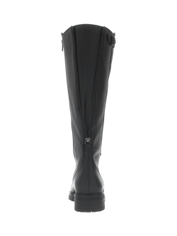 Gabor Fizzy Wide Fit Leather Knee High Boots, Black - view 2, Black