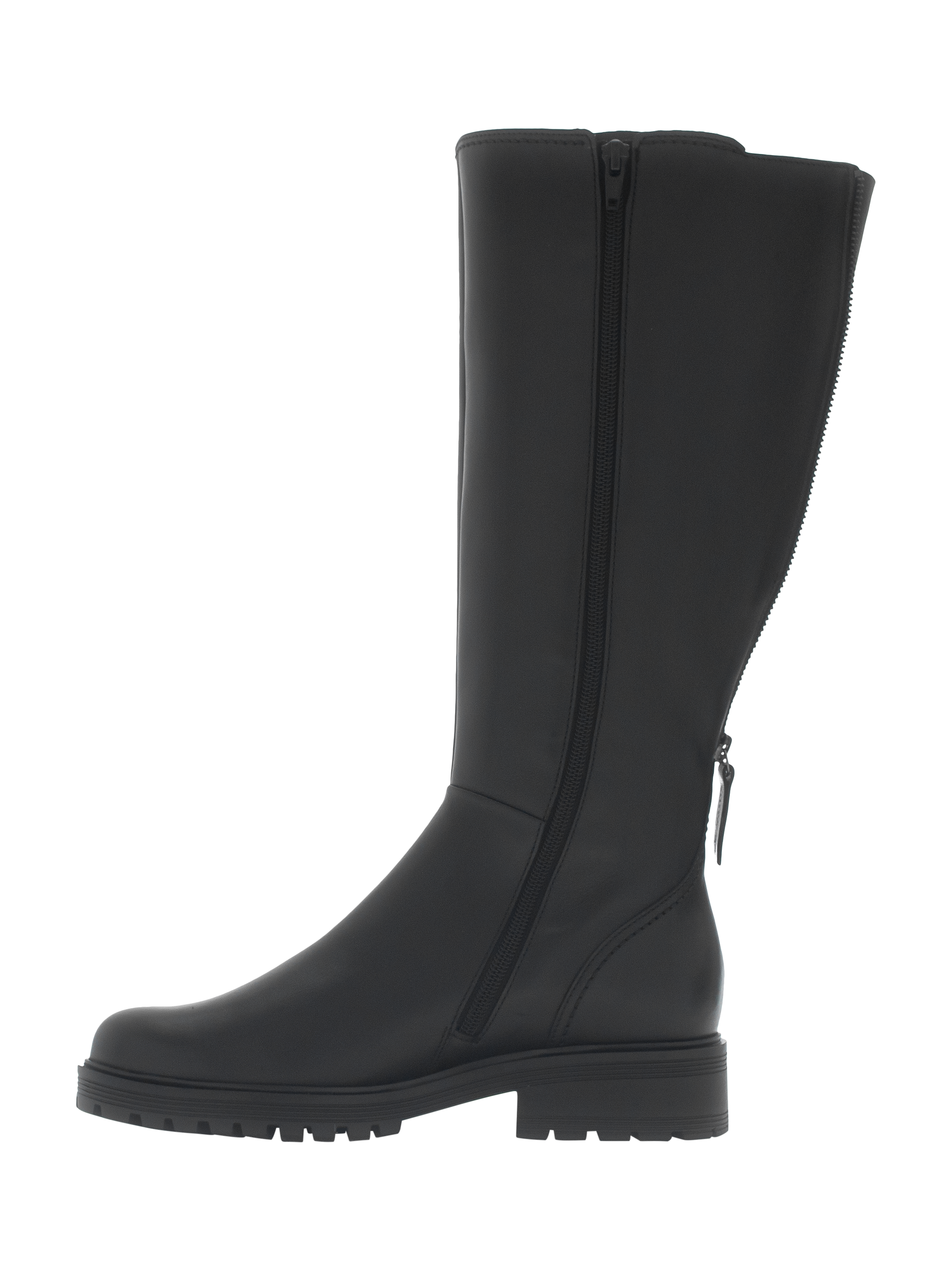 Product image 3 of 3, which shows Gabor Fizzy Wide Fit Leather Knee High Boots, Black, 4.5