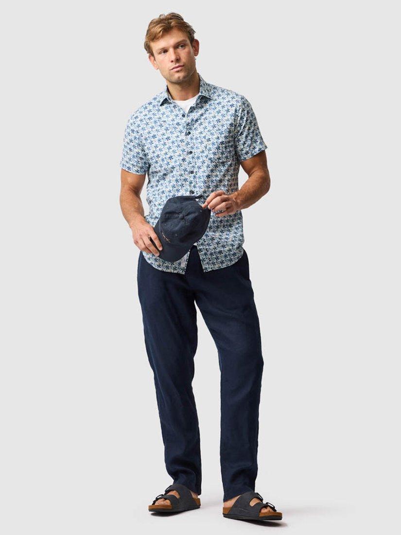 Product image 2 of 6, which shows Rodd & Gunn Harvey Floral Slim Fit Shirt, Cornflower, M