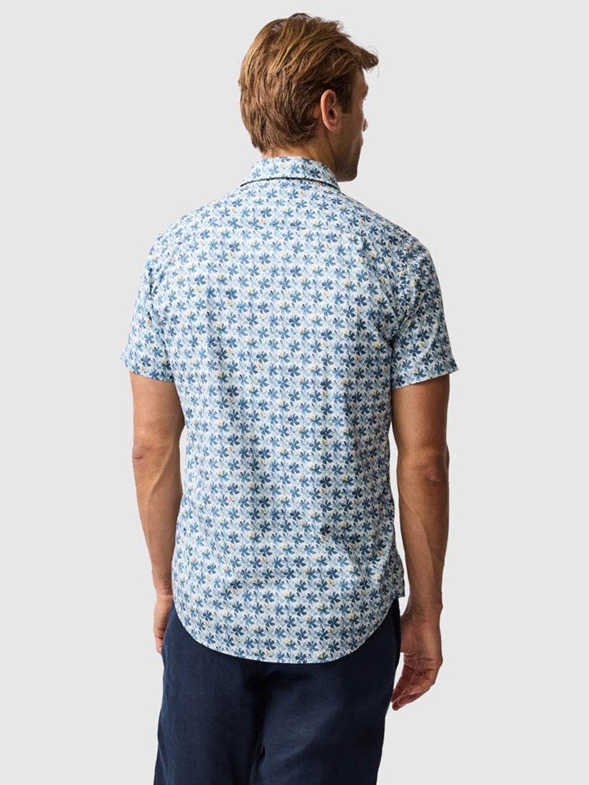 Product image 3 of 6, which shows Rodd & Gunn Harvey Floral Slim Fit Shirt, Cornflower, M