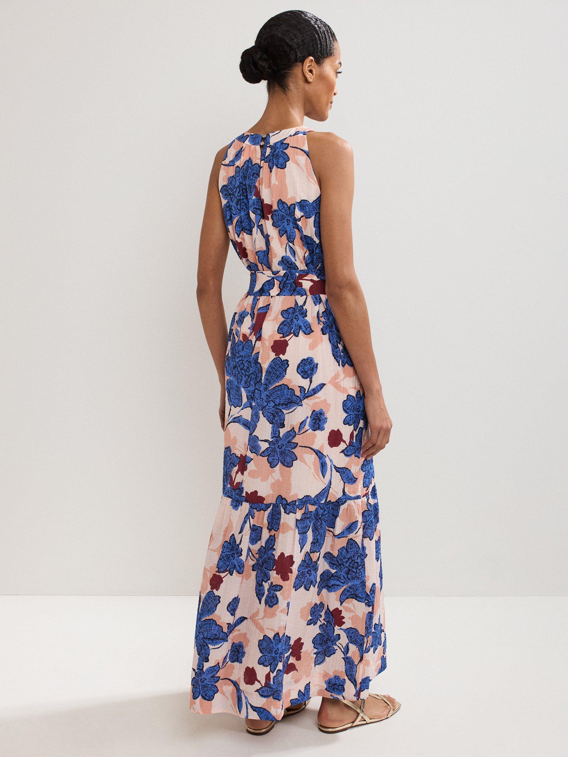 Product image 2 of 8, which shows Phase Eight Petite Runa Floral Maxi Dress, Multi, 6