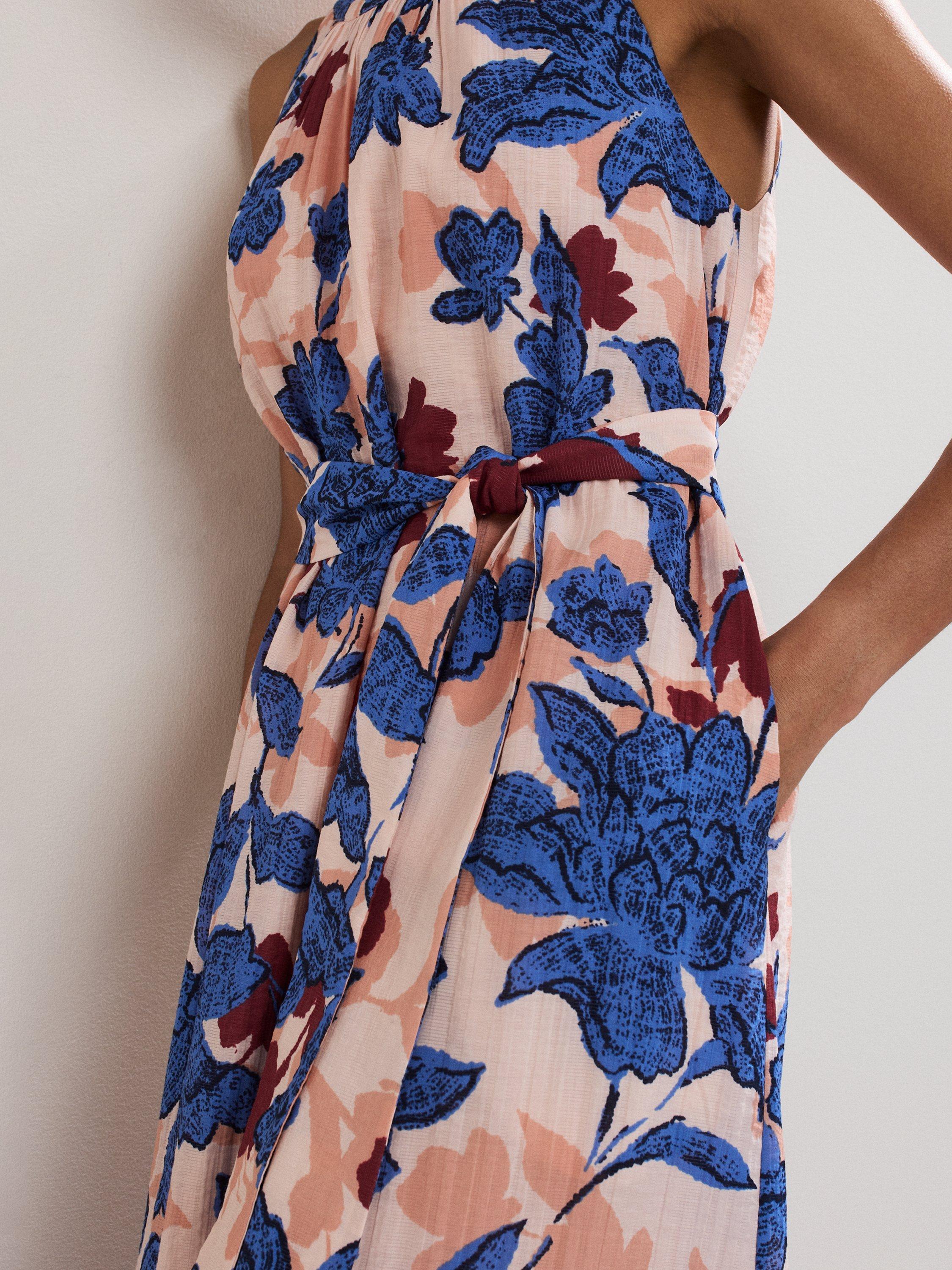 Product image 7 of 8, which shows Phase Eight Petite Runa Floral Maxi Dress, Multi, 6