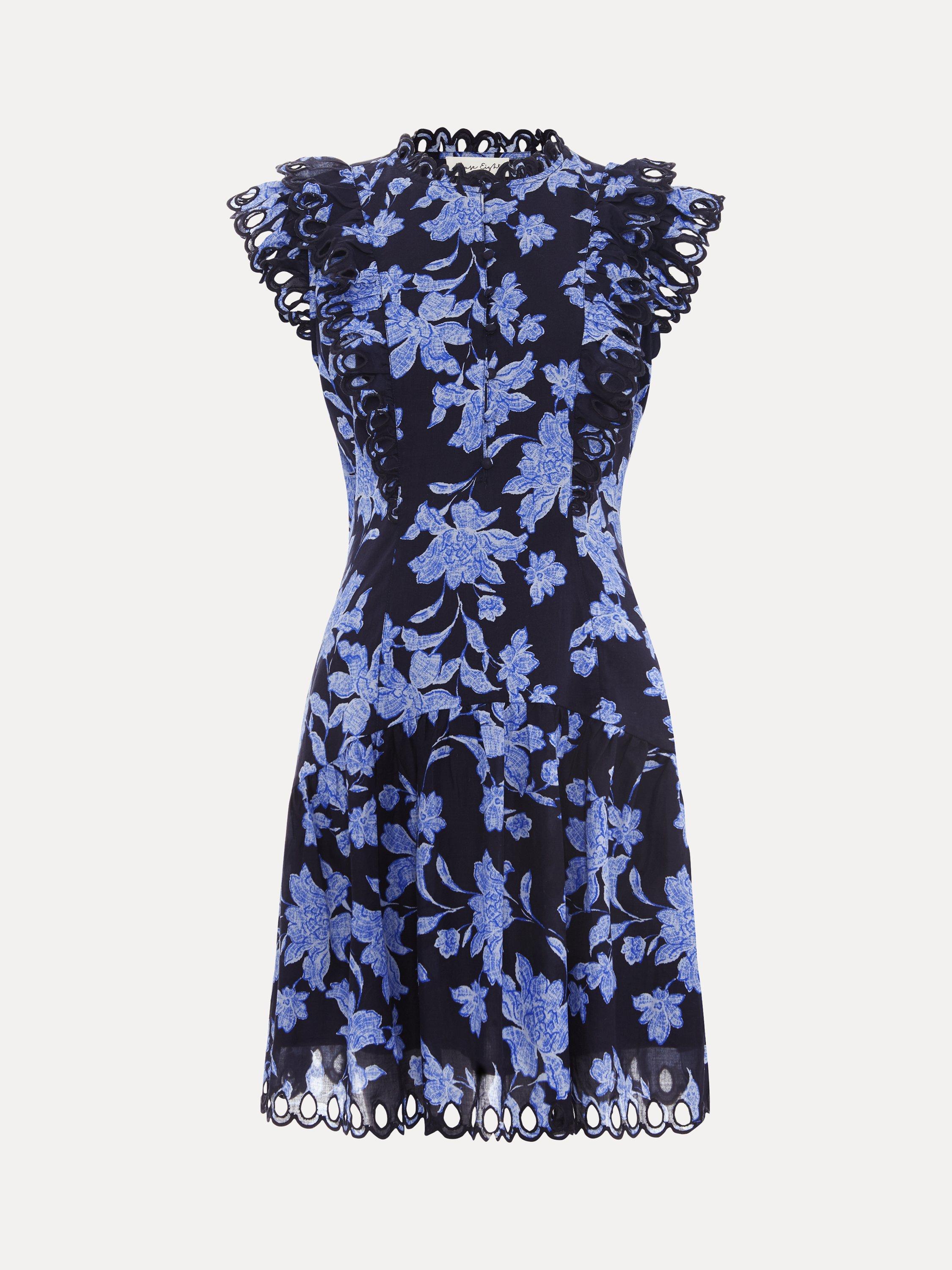 Product image 5 of 7, which shows Phase Eight Caraline Floral Mini Dress, Multi, 8