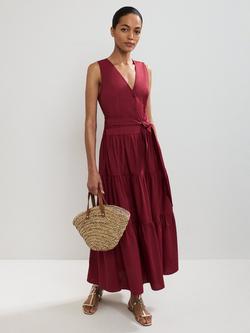 Phase Eight Clarissa Tiered Maxi Dress, Burgundy, Burgundy