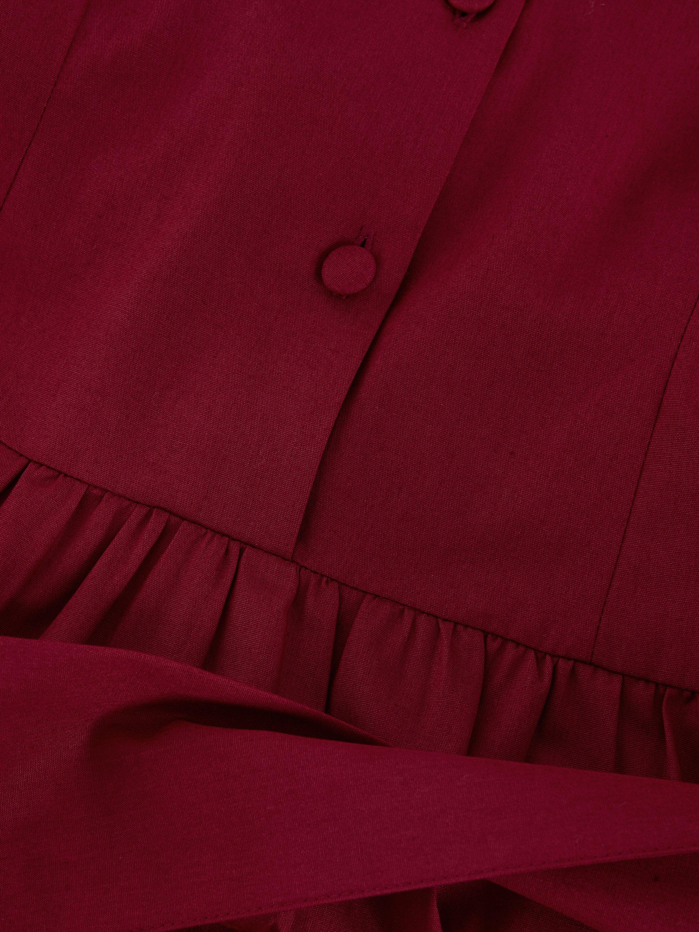 Product image 6 of 9, which shows Phase Eight Clarissa Tiered Maxi Dress, Burgundy, 8