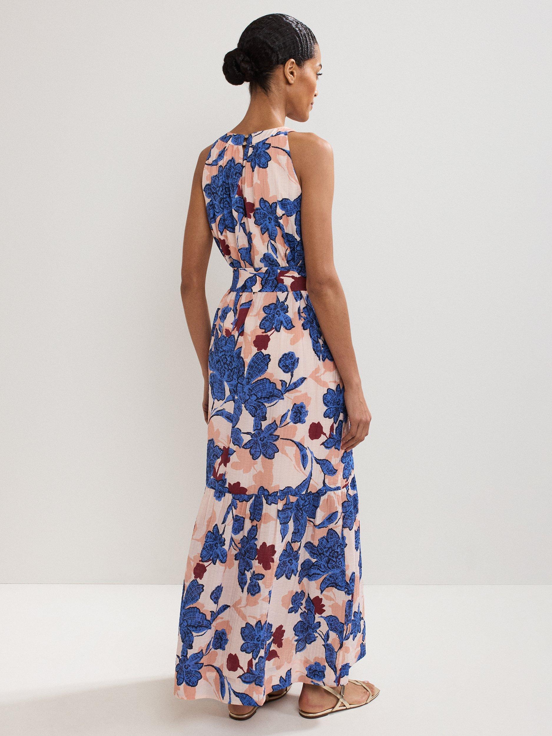 Product image 2 of 8, which shows Phase Eight Runa Floral Maxi Dress, Multi, 6