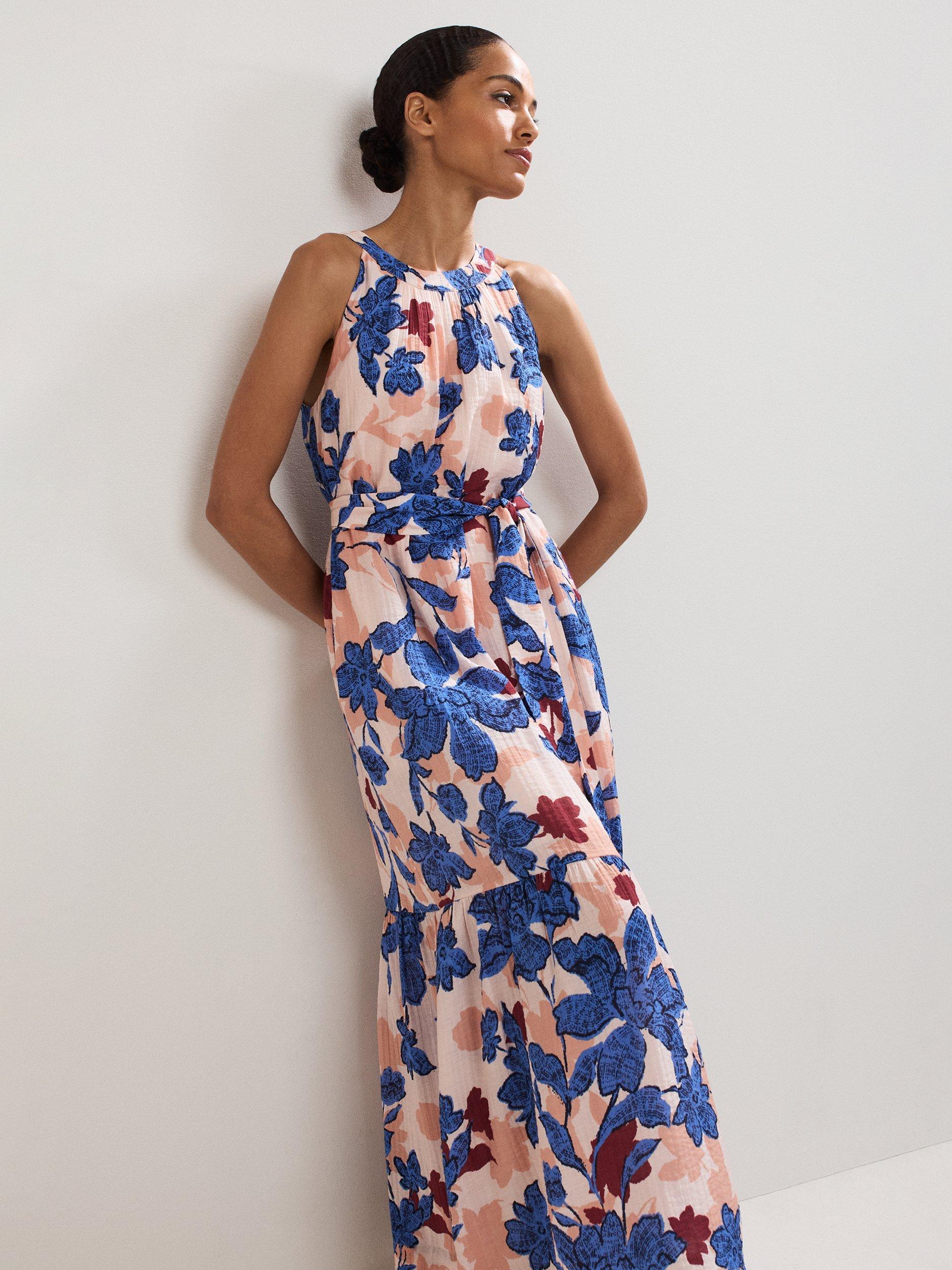 Product image 3 of 8, which shows Phase Eight Runa Floral Maxi Dress, Multi, 6