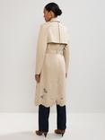 Phase Eight Elm Cotton Blend Cutwork Trench Coat, Stone
