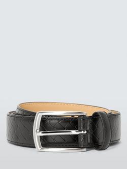 John Lewis Leather Belt, Black