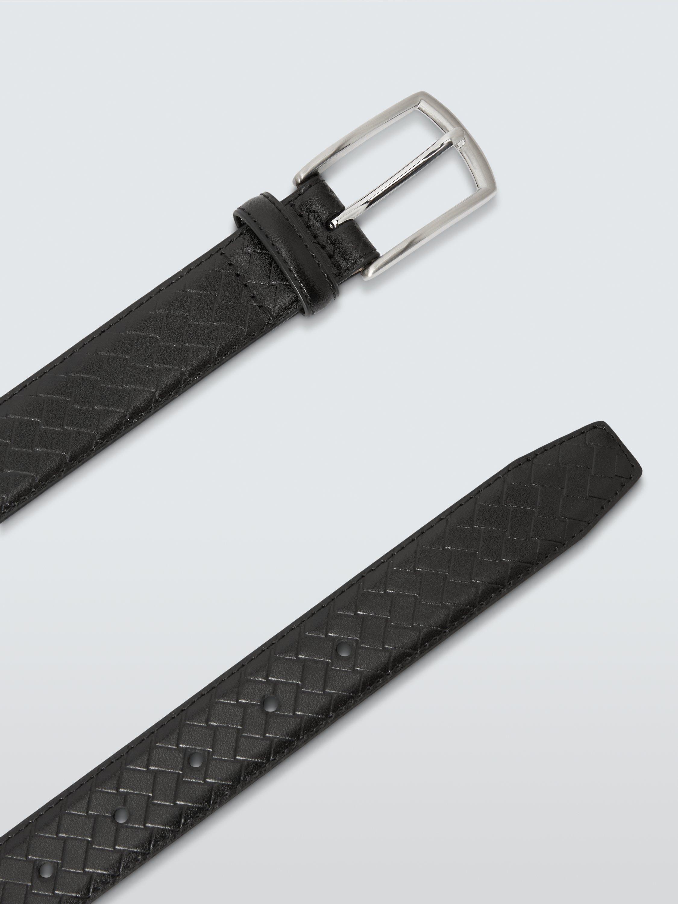 Product image 3 of 3, which shows John Lewis Leather Belt, Black, S