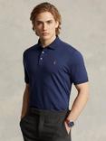 Polo Ralph Lauren Cotton Custom Slim Fit Short Sleeve Interlock Polo Shirt, Country Brown