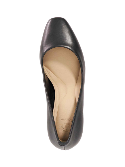 Dune London Arriving Leather Court Shoes - view 2, Black