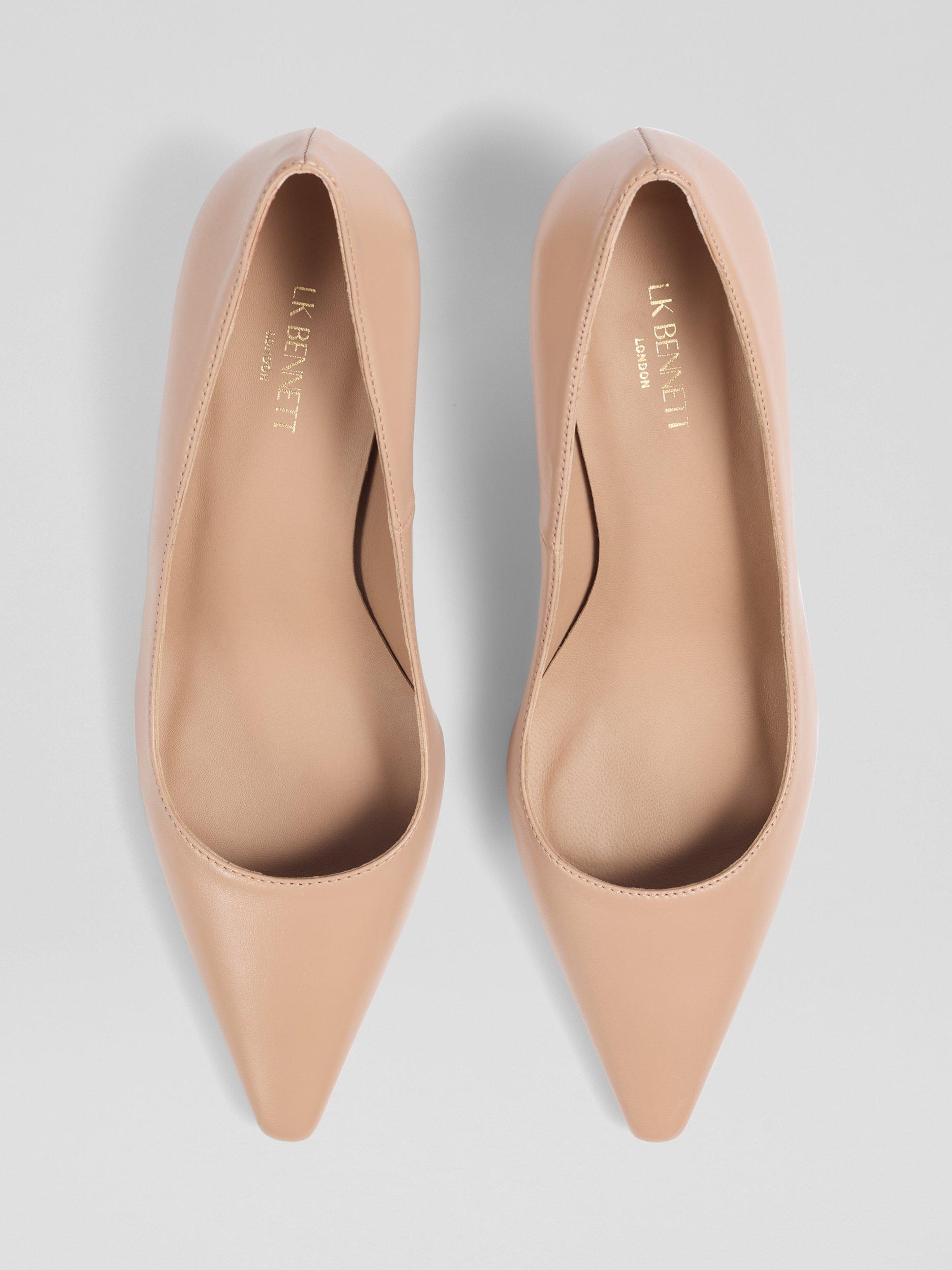 Product image 2 of 3, which shows L.K.Bennett New Ava Kitten Heel Leather Court Shoes, Trench, 2