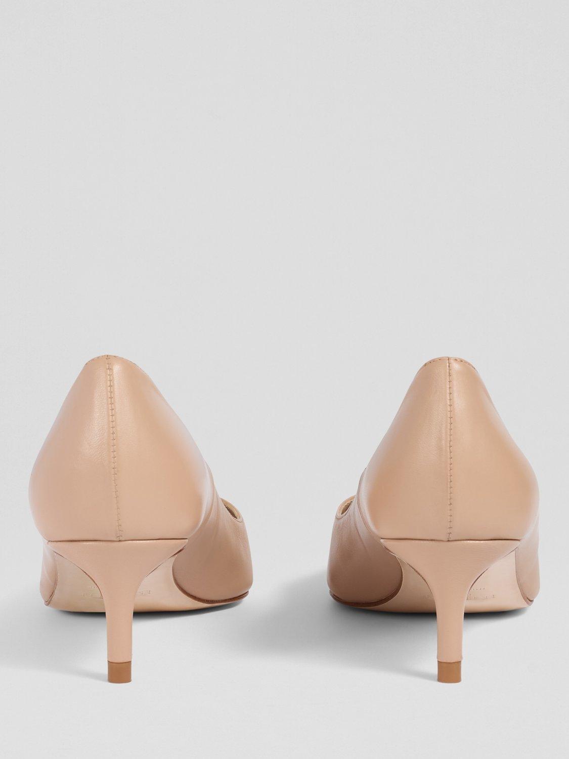 Product image 3 of 3, which shows L.K.Bennett New Ava Kitten Heel Leather Court Shoes, Trench, 2