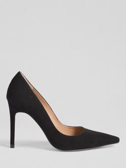 L.K.Bennett Fern Suede Pointed Toe Court Shoes, Black