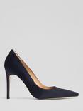 L.K.Bennett Fern Suede Pointed Toe Court Shoes, Midnight Blue