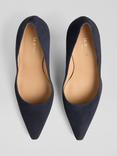 L.K.Bennett Fern Suede Pointed Toe Court Shoes, Midnight Blue