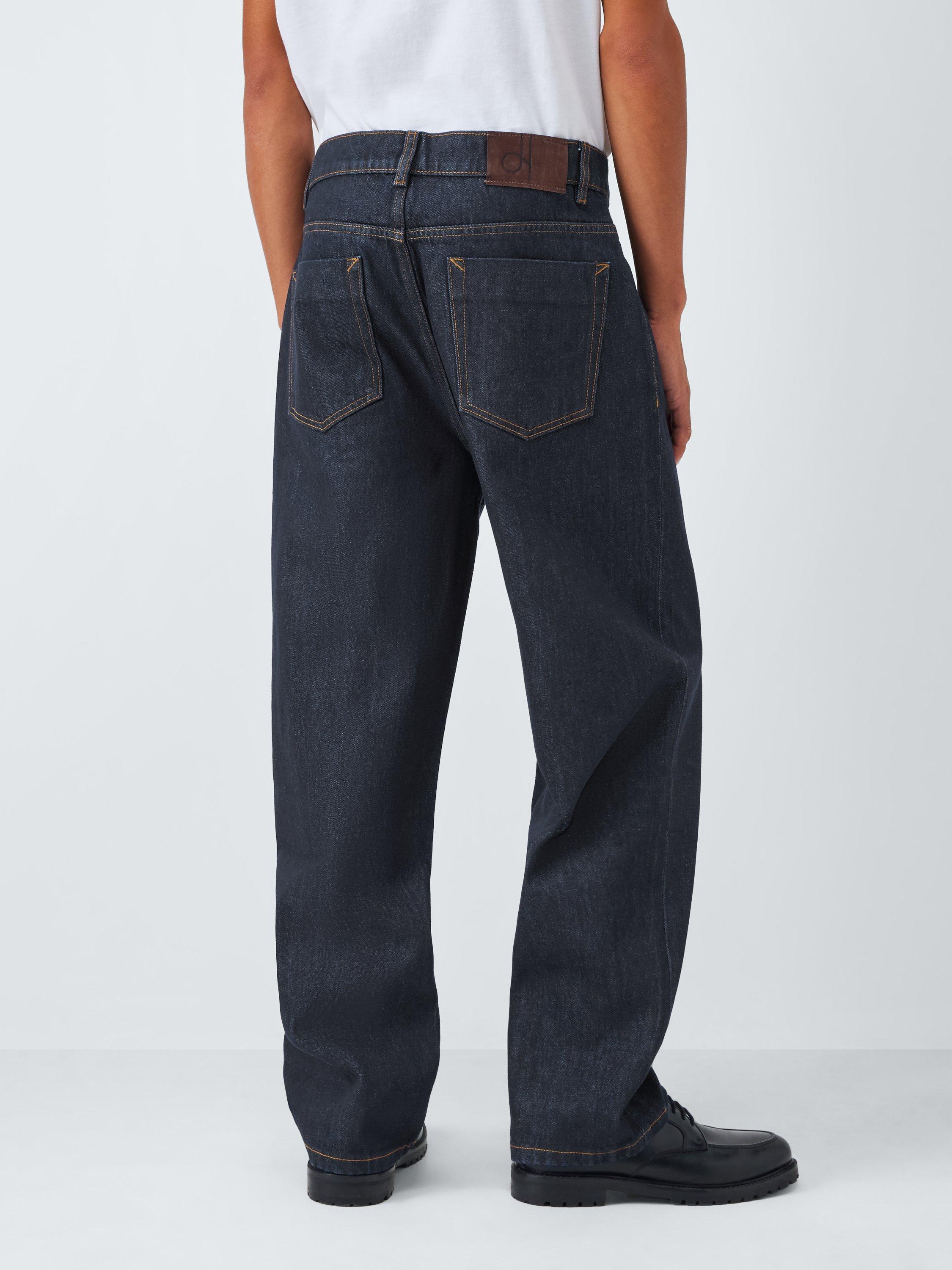 Product image 2 of 6, which shows John Lewis Relaxed Fit Denim Jeans, Mid Wash, 30R