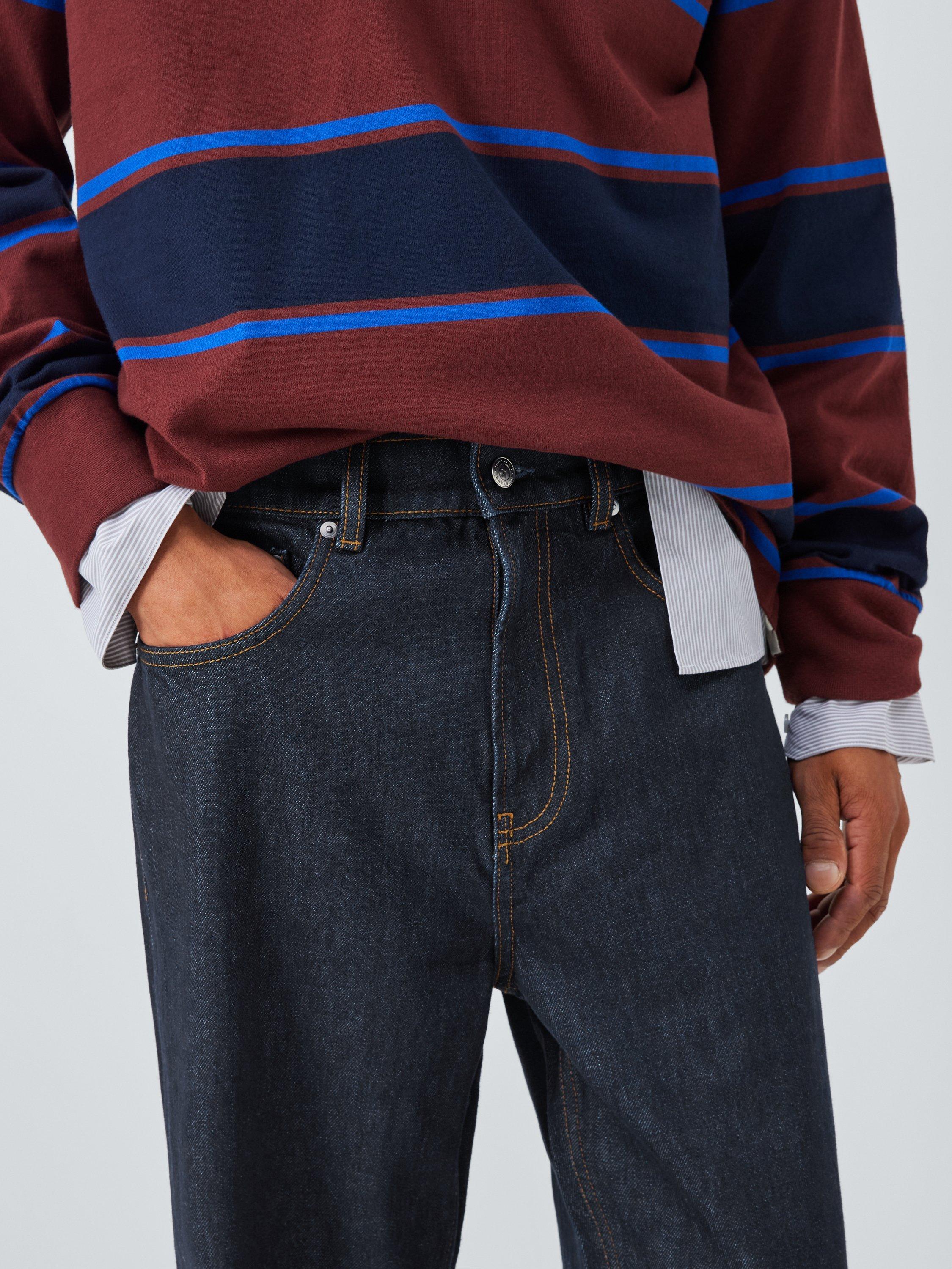 Product image 6 of 6, which shows John Lewis Relaxed Fit Denim Jeans, Mid Wash, 30R