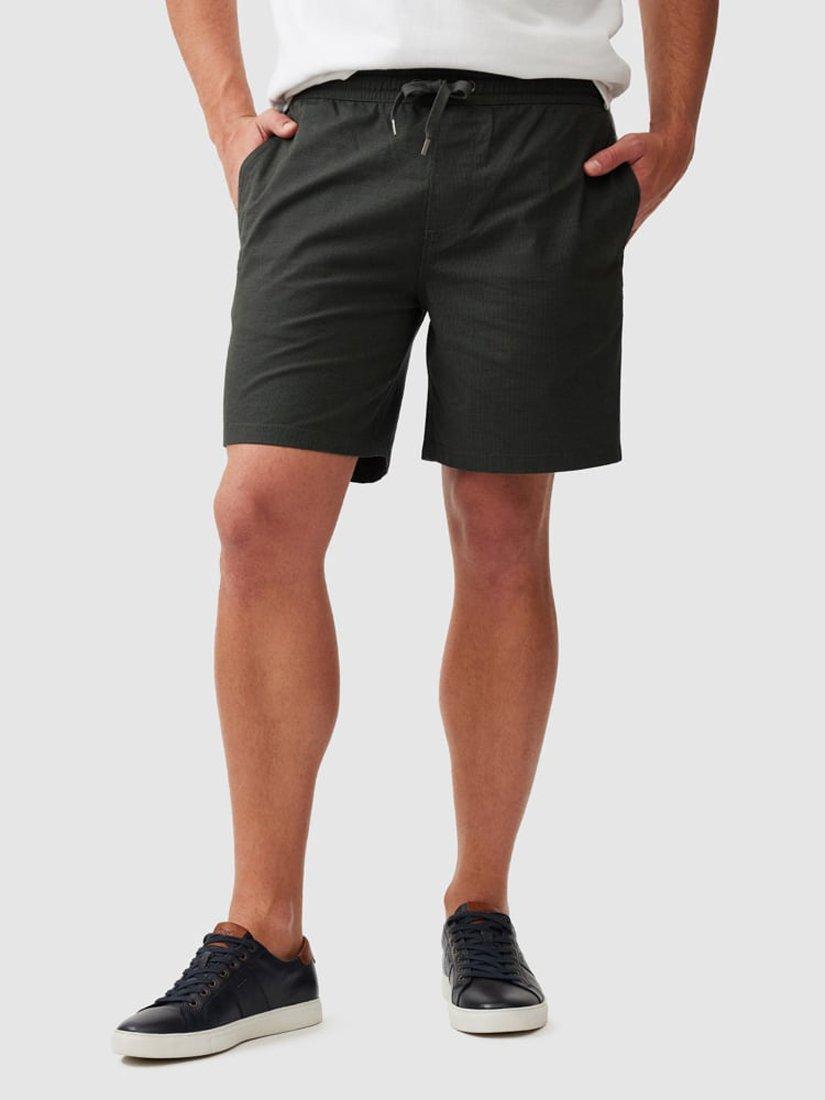 Product image 1 of 5, which shows Rodd & Gunn Gunn Stretch Cotton Blend 7” Resort Shorts, Olive, XS
