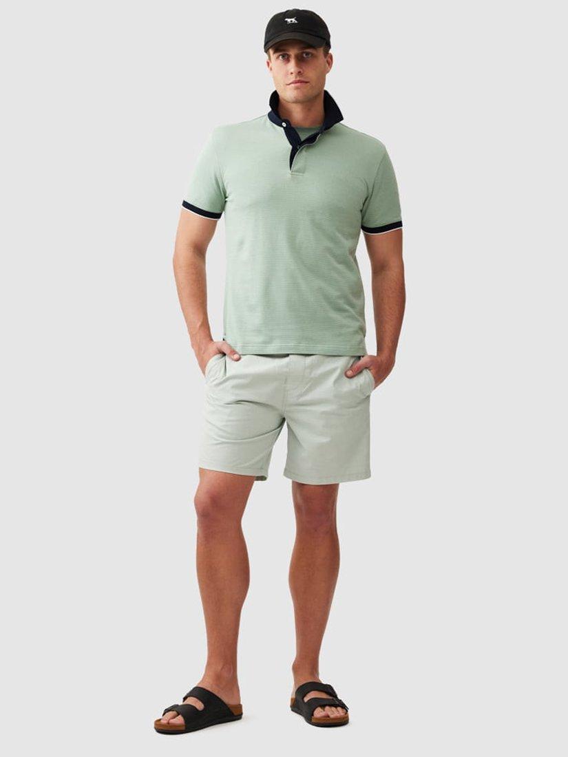 Product image 2 of 5, which shows Rodd & Gunn Gunn Stretch Cotton Blend 7” Resort Shorts, Sage, XS