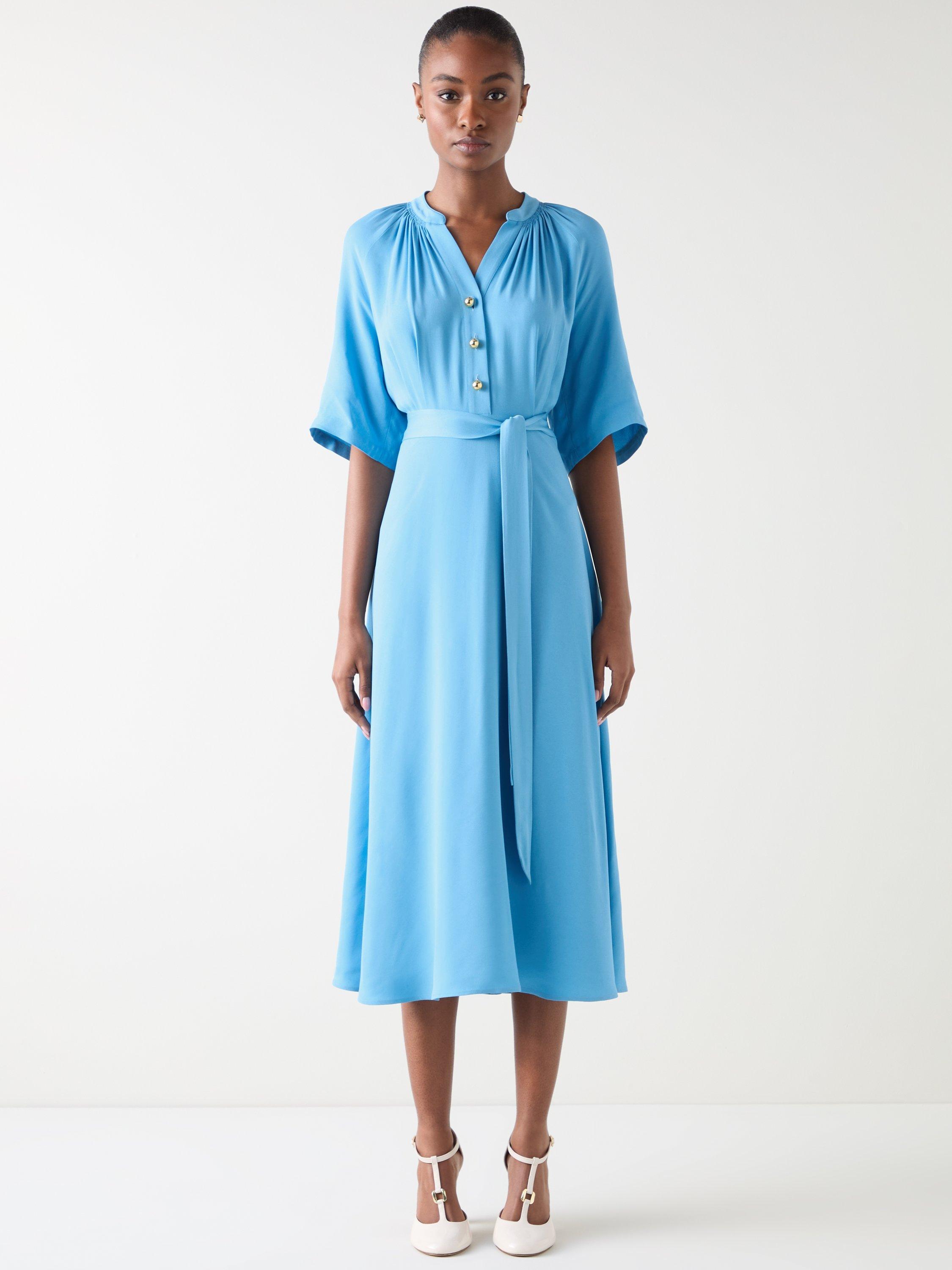 Product image 1 of 5, which shows L.K.Bennett Amber Dress, Turquoise, 6