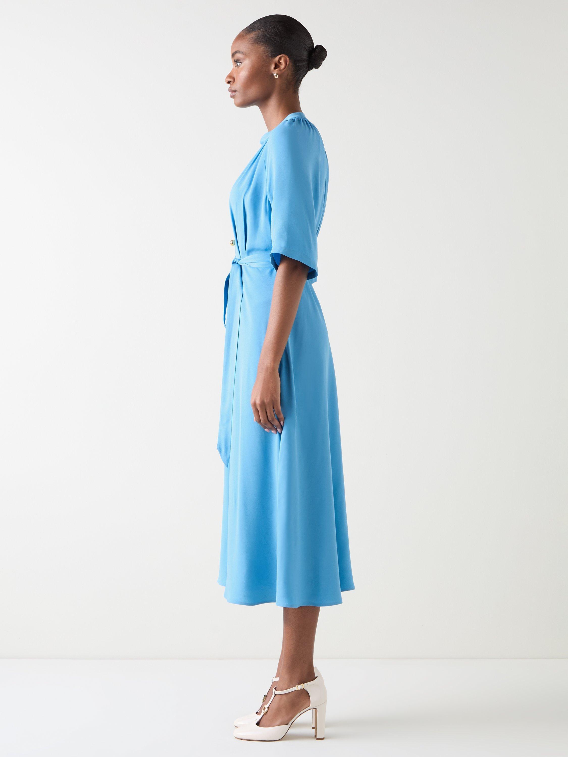Product image 2 of 5, which shows L.K.Bennett Amber Dress, Turquoise, 6