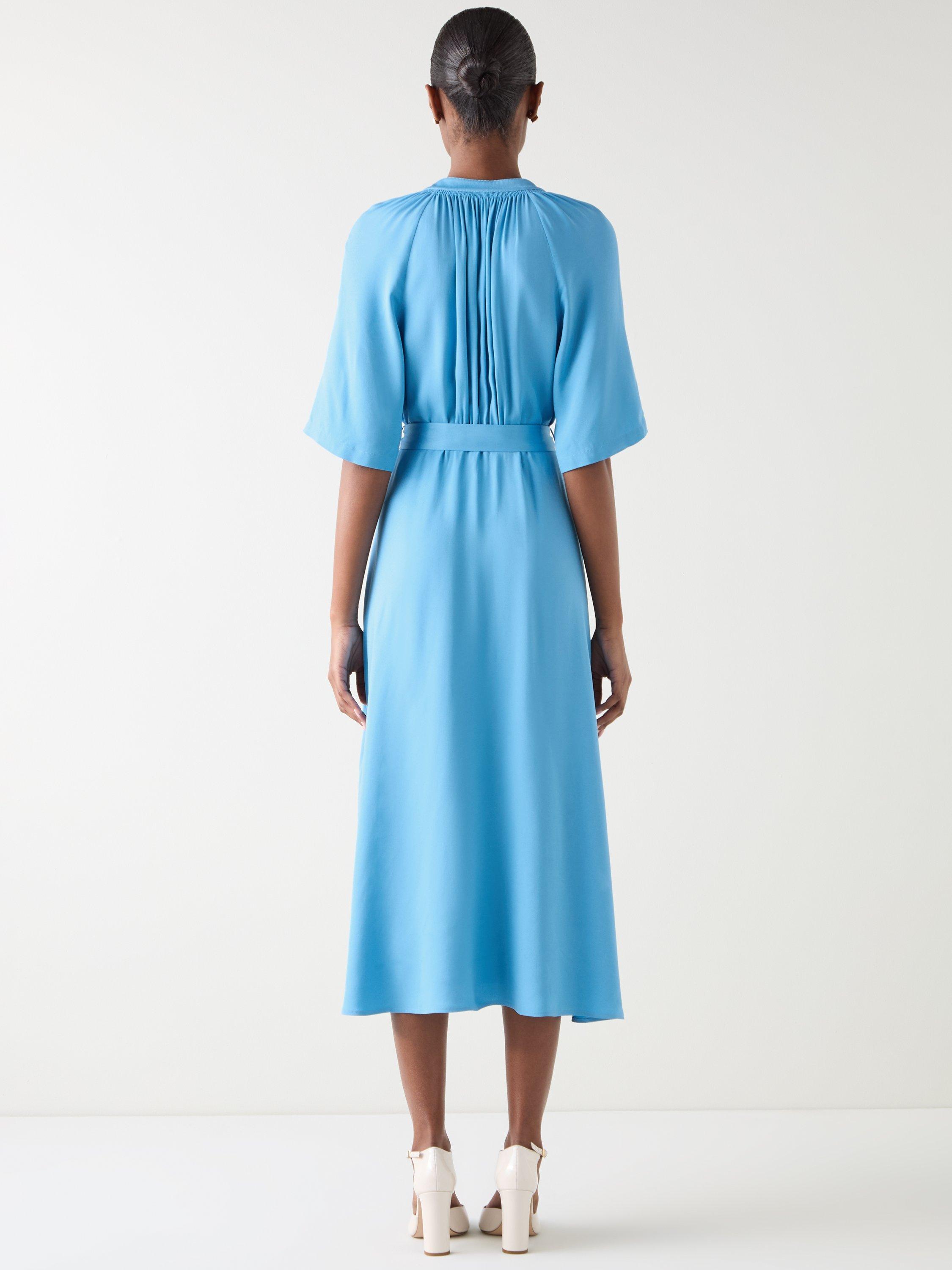 Product image 4 of 5, which shows L.K.Bennett Amber Dress, Turquoise, 6