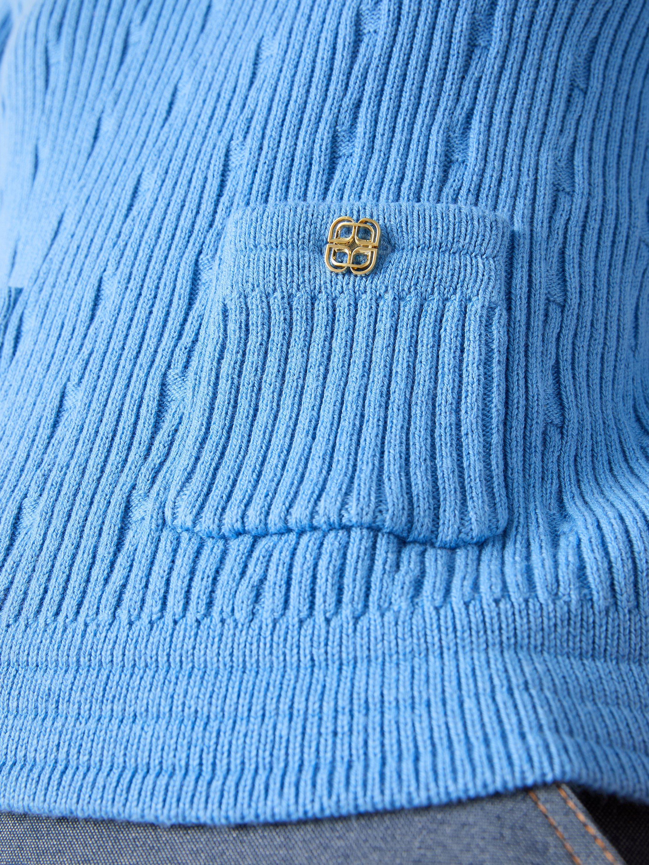 Product image 4 of 5, which shows L.K.Bennett Shona Textured Knit Top, Mid Blue, XS
