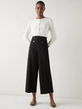 L.K.Bennett Polly Button Front Trousers, Black