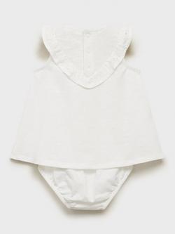 Mango Baby Behovia Sleeveless Embroidered Dress - view 2, Natural White