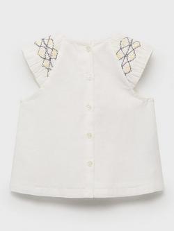Mango Baby Irun Cotton Cap Sleeve Blouse - view 2, Natural White