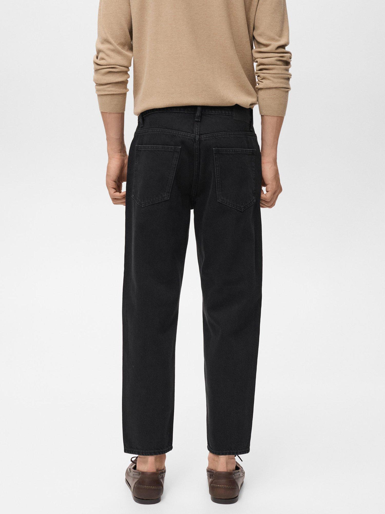 Product image 4 of 8, which shows Mango Sammy Mid Rise Tapered Jeans, Dark Grey, 32