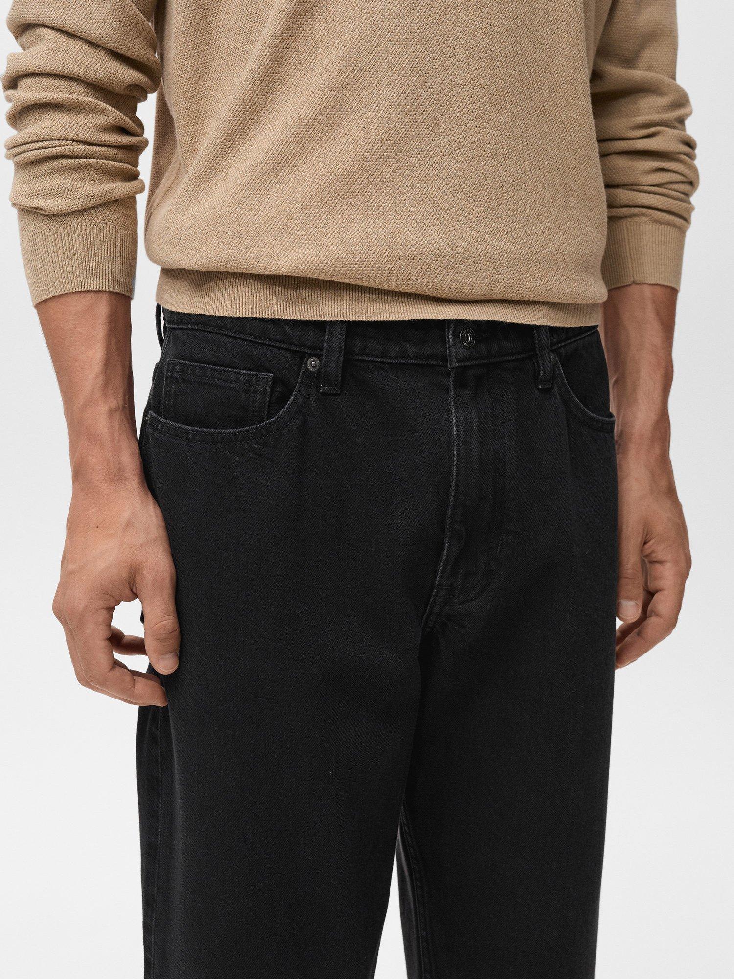 Product image 6 of 8, which shows Mango Sammy Mid Rise Tapered Jeans, Dark Grey, 32