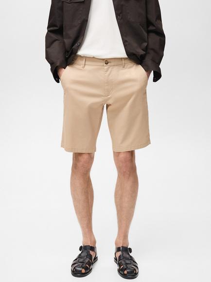 Mango Cracia Chino Shorts, Beige, Beige