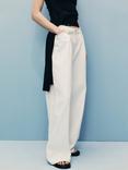 Mango Maddy Wide Leg Jeans, Natural White