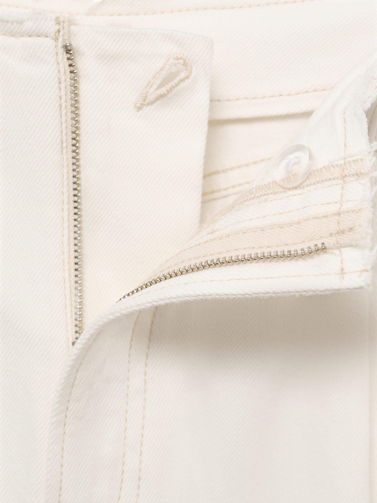 Product image 7 of 7, which shows Mango Maddy Wide Leg Jeans, Natural White, L