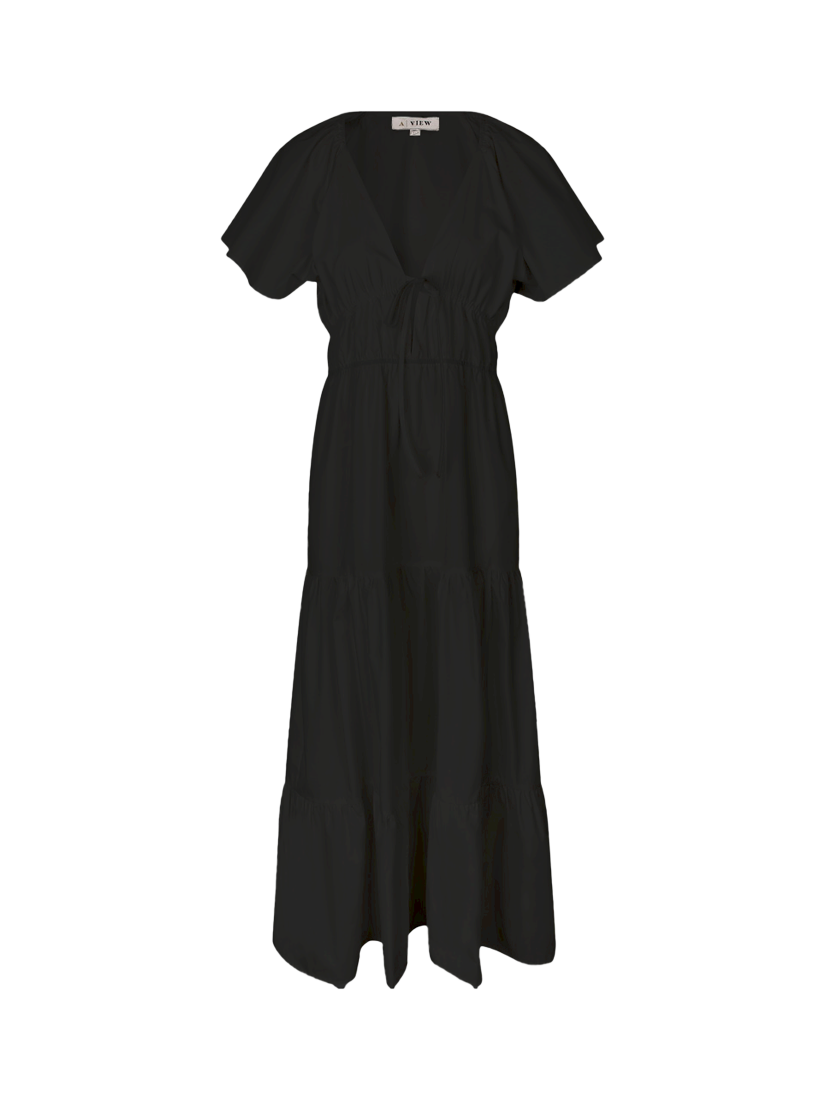 Product image 1 of 2, which shows A-VIEW Fransisko Tiered Maxi Dress, Black, 12