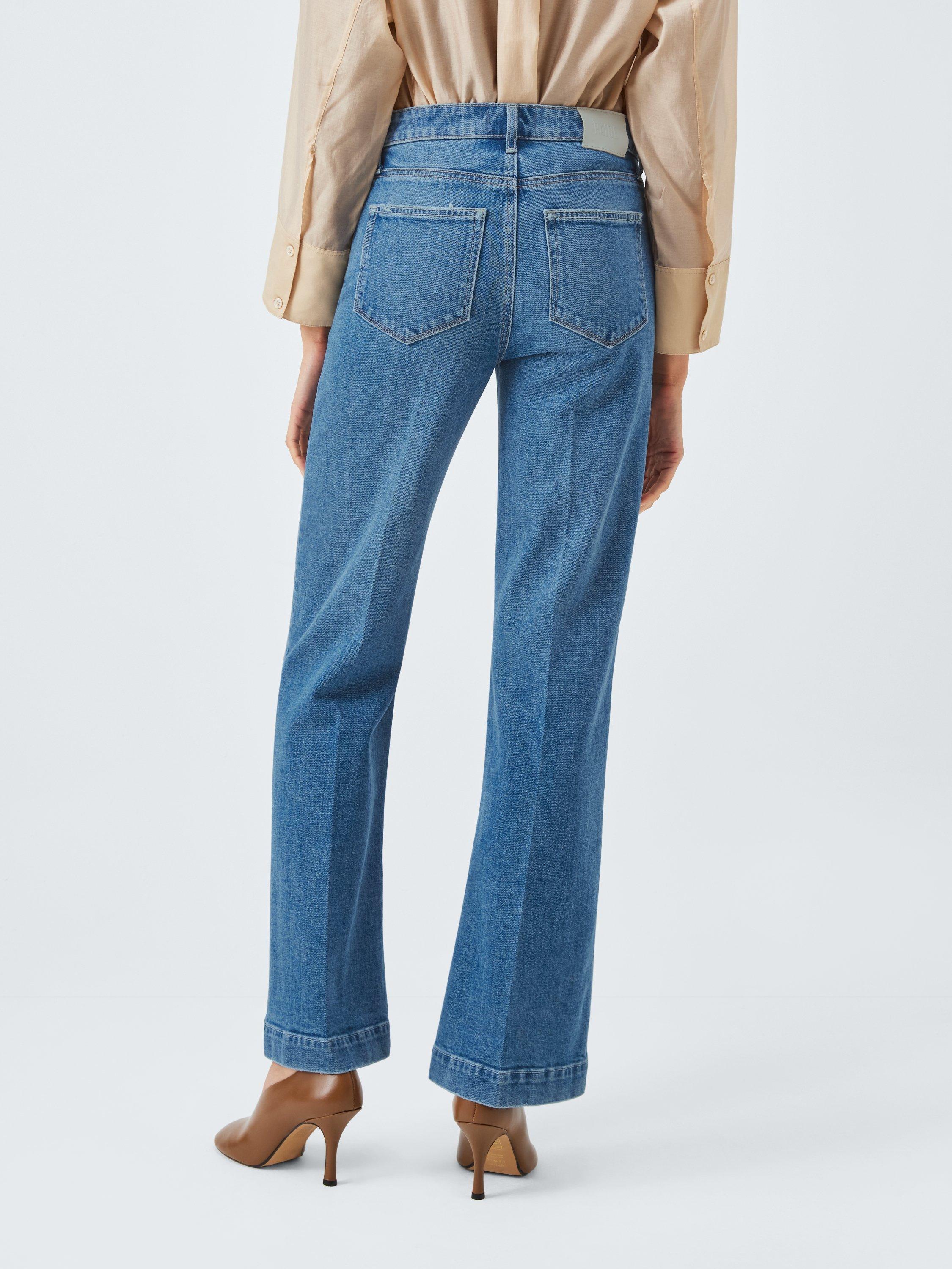 Product image 2 of 6, which shows PAIGE Leenah Wide Leg Jeans, Blue, W24/L32