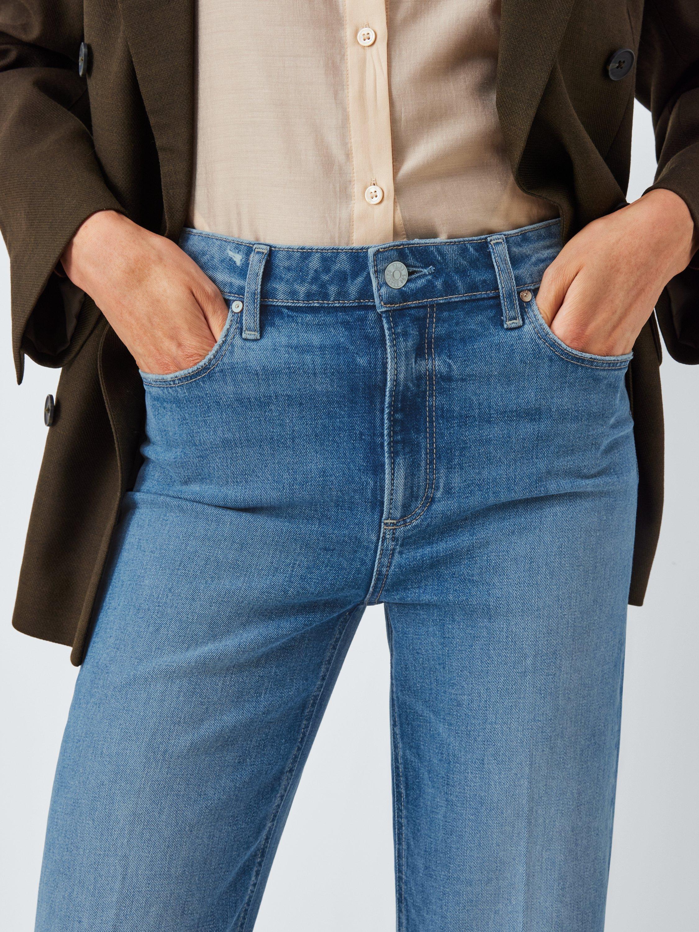 Product image 5 of 6, which shows PAIGE Leenah Wide Leg Jeans, Blue, W24/L32