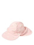 Lindex Baby Floral Print UV Swim Hat, Light Dusty Pink