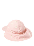 Lindex Baby Floral Print UV Swim Hat, Light Dusty Pink