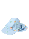 Lindex Baby Fish Print UV Swim Hat, Light Blue
